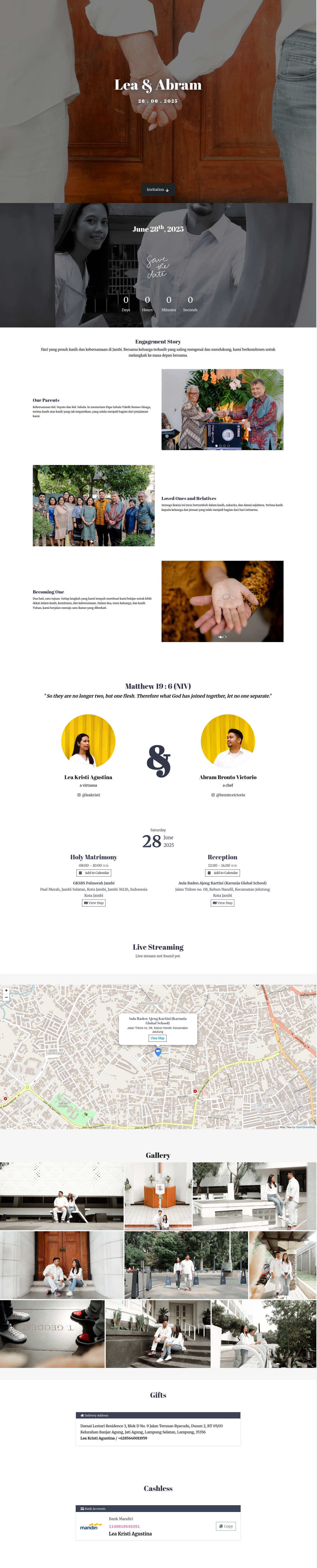 Lea & Abram Website